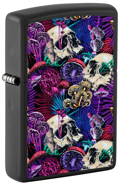 Zippo lighters with colorful skull and mushroom design P1
