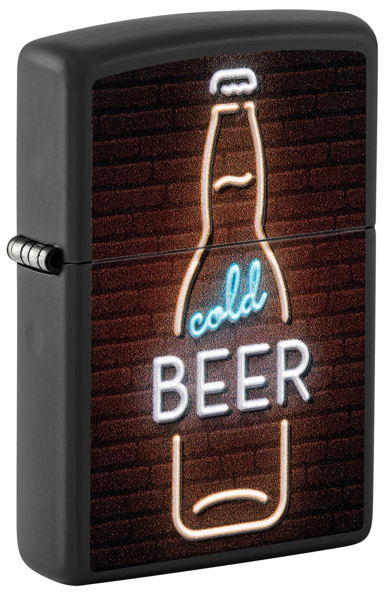 Zippo lighters with a 'Cold Beer' neon sign design P1