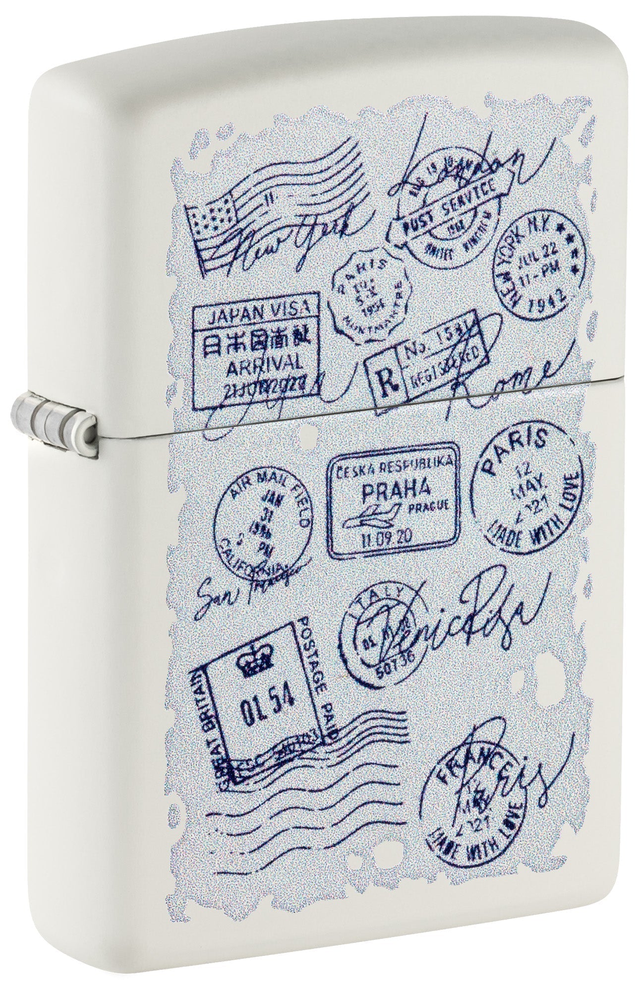 Zippo lighter with passport stamp design P1