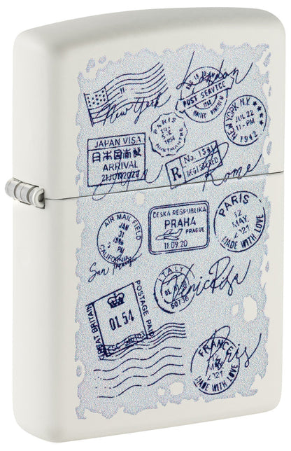 Zippo lighter with passport stamp design P1