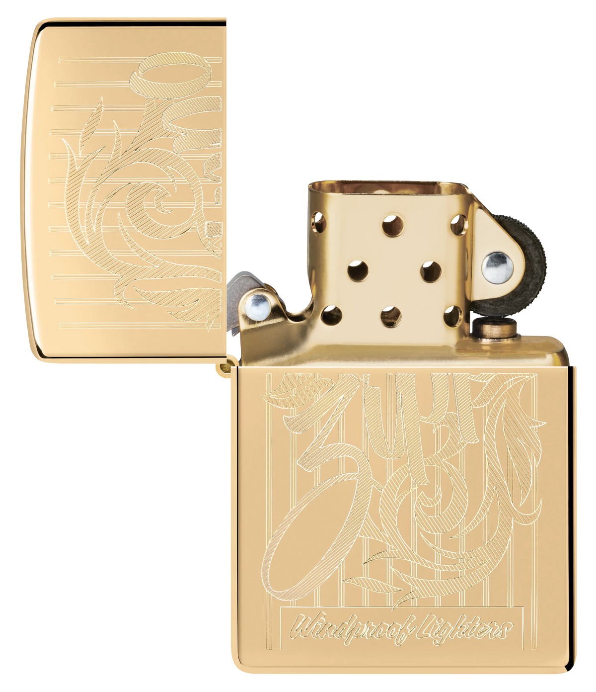 Geschwungener Zippo Schriftzug