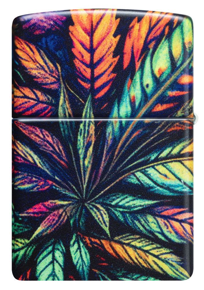 Leuchtendes Cannabis-Motiv