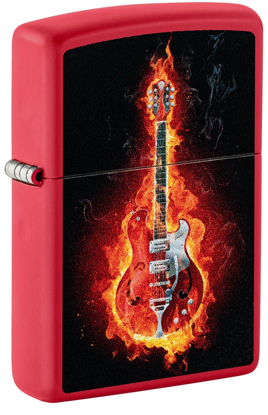 Flammende Gitarre