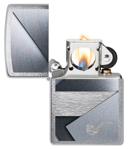 Pfeifenfeuerzeug in Metallic