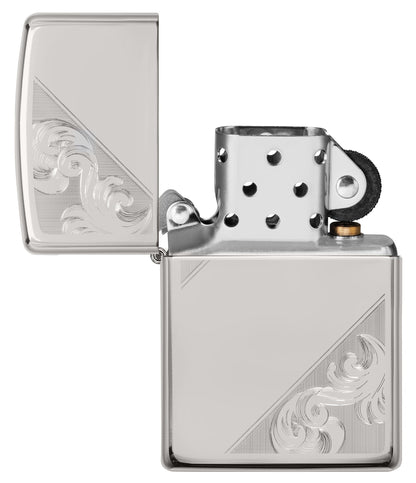 Sterling Silver Diagonal Filigree Design