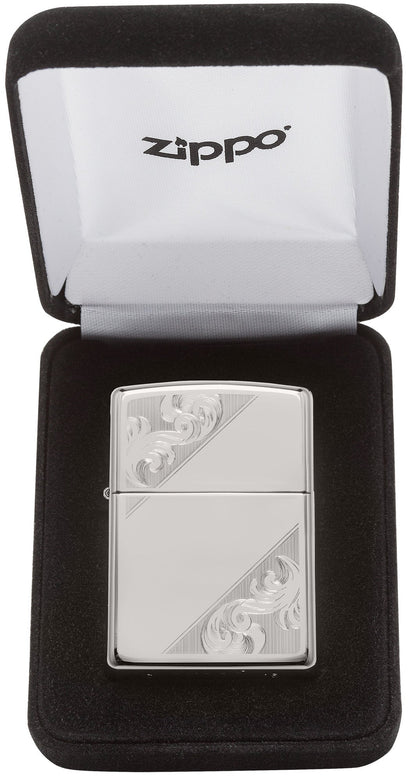 Sterling Silver Diagonal Filigree Design