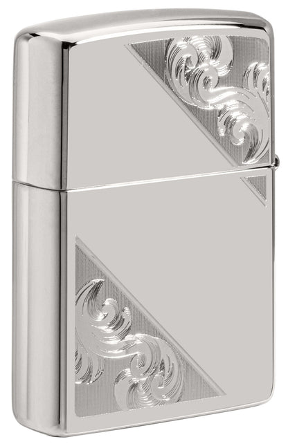 Sterling Silver Diagonal Filigree Design