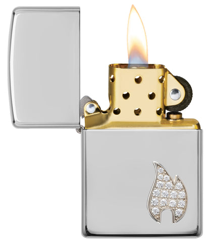 Sterling Silver Flame Emblem