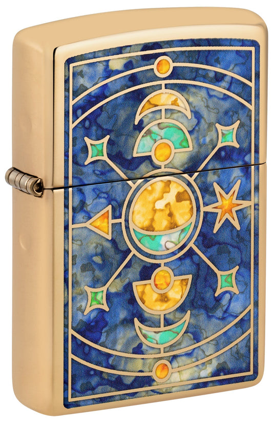 Zippo lighter with celestial design P1