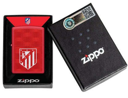 Atlético Madrid – Logo auf Schachbrettmuster
