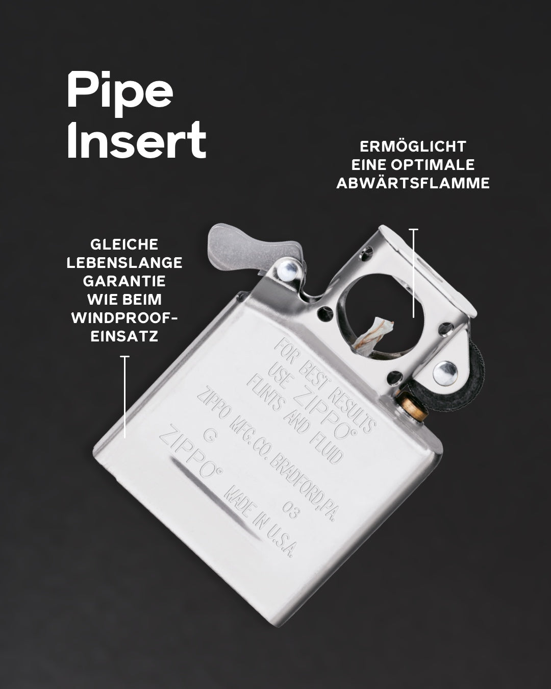 Pipe Insert Gold Flashed