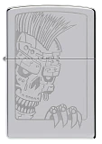 Totenkopf mit Irokesenschnitt