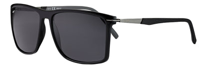 Frontansicht 3/4 Winkel Zippo Sonnenbrille eckig schwarz