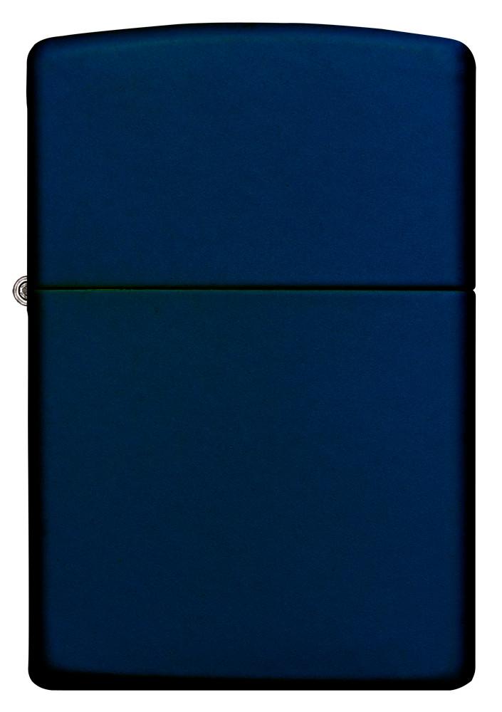 Frontansicht Zippo Feuerzeug Navy Blue Matte Basismodell