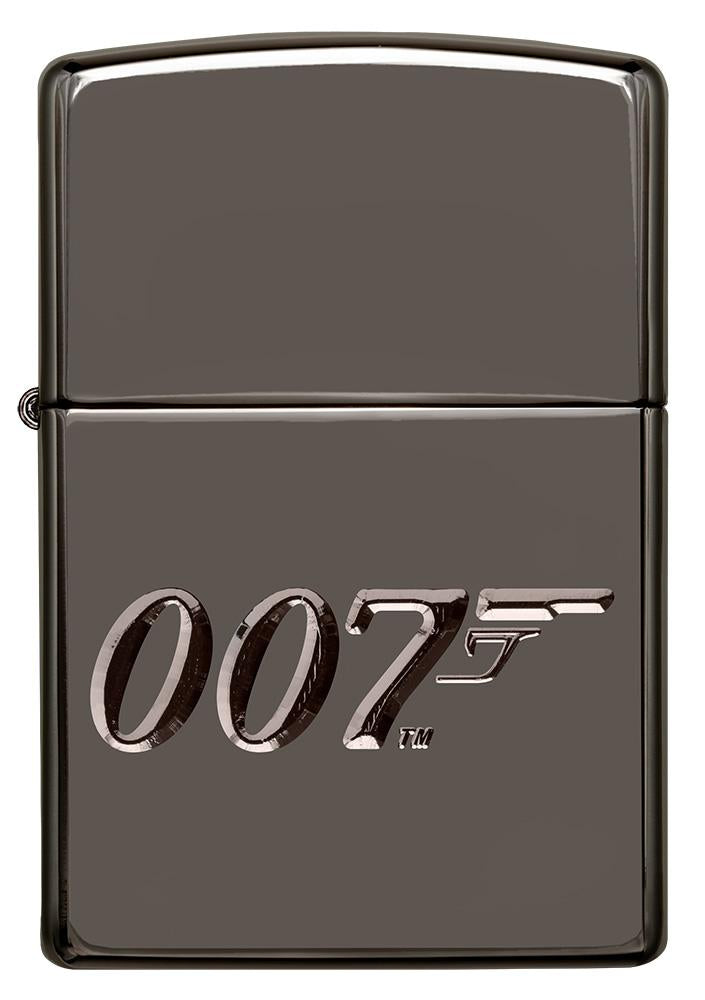 Frontansicht Zippo Feuerzeug grau glänzend 007